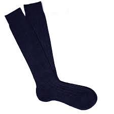 Navy socks to be worn with