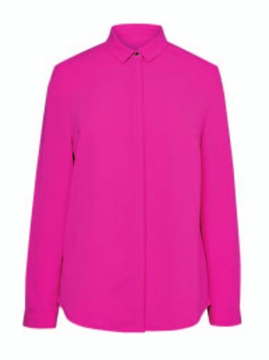 CREPE DE CHINE STRETCH FABRIC SOLID COLOURS - 100% POLYESTER - EASY CARE WOMEN S FIRENZE Long Sleeve with Collar and Fly Front with Button Detail WOMEN S VENEZIA Short