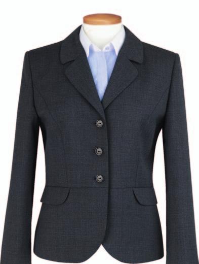 WOMEN S PERFORMANCE SUMMARY ROSEWOOD Slim Fit Jacket Navy 1 button, peaked lapel, 2 flap and 2 jetted pockets, plain back.