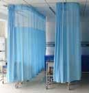 Blue MEDICAL CURTAINS 100% Polyester Fabric 190 gsm 280 cm Height and Width as required