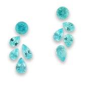 PAUL WILD S FLAGSHIP GEM PARAIBA TOURMALINE An outstanding example of Brazilian Paraiba: A 52-piece suite in oval and pear shapes totalling 38.87 carats Vivacious. Radiant. Luminous. Electric.