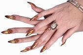 nails (nail tips, sculptured nails and nail wrapping), sanitation, manicuring, Pedi curing;