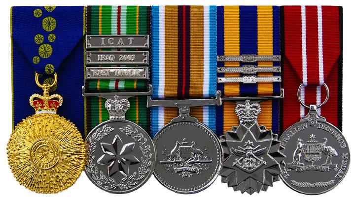Figure 6E 2 Five size medals court mounted side by side 10.