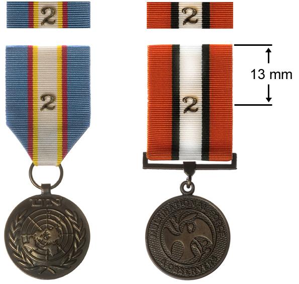 6E 13 Figure 6E 16 Numeral position for the medal riband and ribbon bar 31.