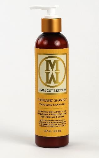 Natural Hair Thickening System Thickening Shampoo Apple Stem Cell Extract and exotic oils strengthen and thicken hair.