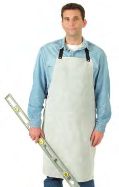 A1 Welders Apron Grey chrome leather Buckle and leather strap for quick and easy