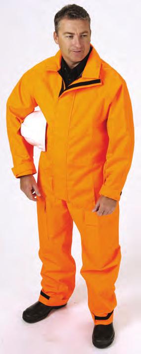 4 1997 High Visibility Materials for Safety Garments (fluoro orange). Clothing is manufactured to meet the requirements of AS/NZS 4602.