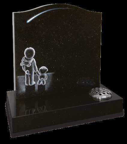 Children s Memorials Starlight Polished Black Galaxy granite is the