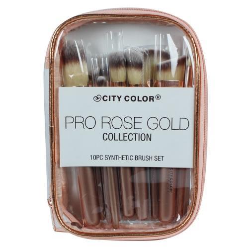 hits. 200 pieces per inner (Pro Rose Gold Brush Collection (T-0013) The City Color Pro Rose Gold Brush