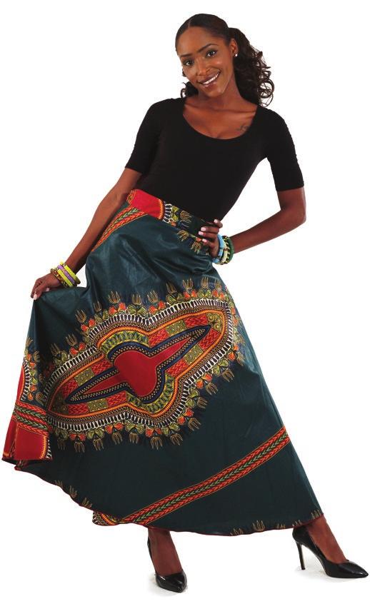 90 Dark Traditional Print Wrap Skirt Has two straps to tie off.