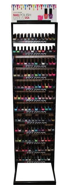 Tiers; 12 Slots Across; 8 Bottles Deep Free Nail Polish Rack with Purchase of 360 pcs