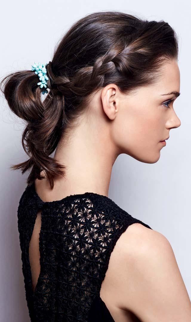 Messy braid Achieve this informal look by making a side