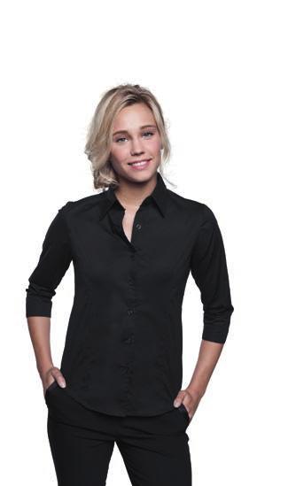 cut Stretch fabric Half-open single-button spread collar Tone to tone 7 buttons placket