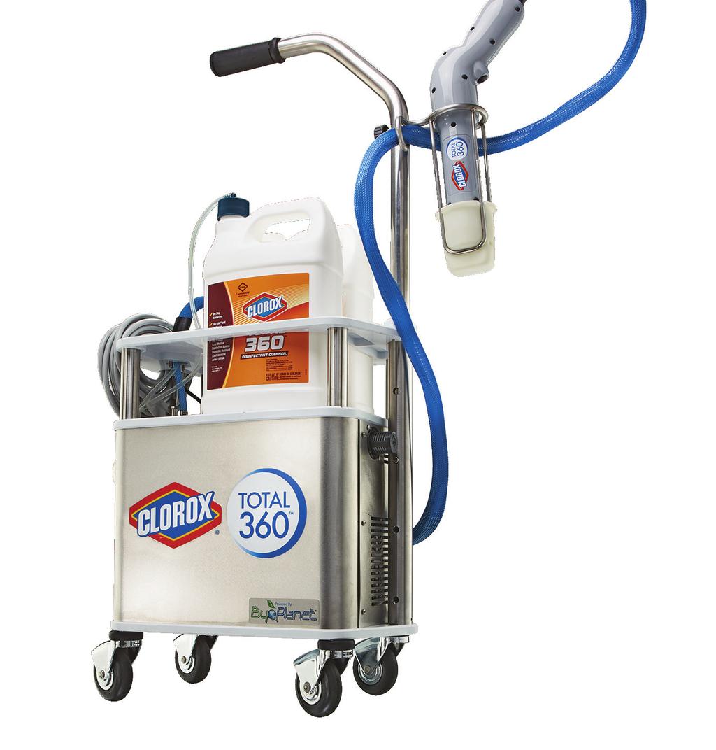 (Gallon) UPC: 31651 When sprayed through the Clorox Total 360 Electrostatic Sprayer, Clorox Total 360 Disinfectant Cleaner4 is effective against: EFFECTIVE