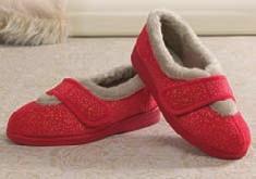 Extra Wide Slippers Val A treat for your feet The best looking bootee slipper you will find for swollen feet. Now you can have style and support.