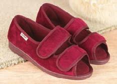 Extra Wide Slippers Sarah Solutions for feet This excellent style has unbelievable adjustment over the instep, and gives great support for even the widest or most swollen of feet, it keeps the foot
