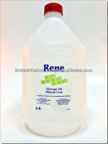 3200ml RENE Massage Oil Skin Care This unscented and non-allergenic, superior-grade Rene massage oil is a blend of natural oil with Vitamin A.