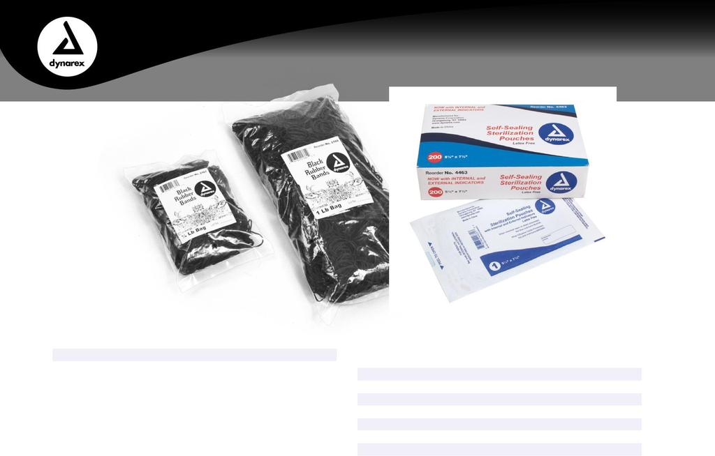 bands Item 2167 has approximately 600 rubber bands Sterilization Pouches Keep It Sterile with, Inc.