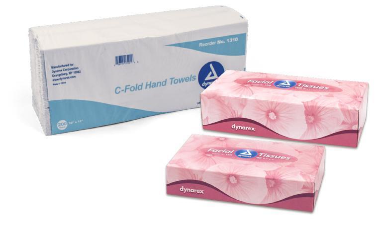 25/100/Cs Rolled lip for easy separation Ribbed in the center for easy handling and sturdy construction Facial Tissues and Towels 1308 Facial Tissues