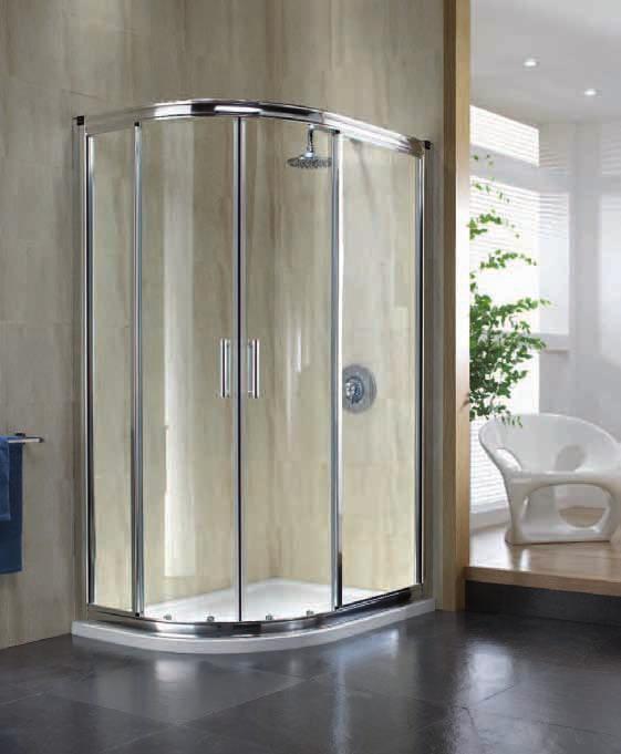 Hydr8 Offset Quadrant The generous proportions of the offset quadrant with its beautifully curved glass sliding doors are ideal