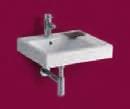 Available with semi or full pedestal 550 & 650mm less able washbasin with 1 tap hole.