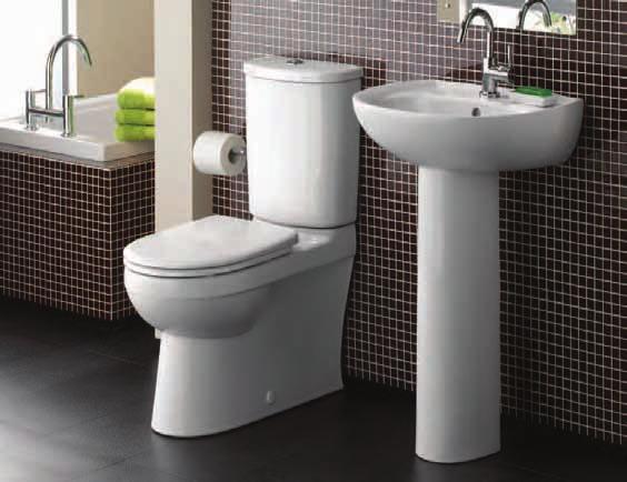 The toilets feature Rimfree easy cleaning and Flushwise water saving