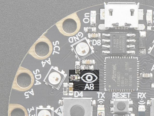 With MakeCode we are able to use the readings coming from this light sensor to control the motors, but it's also possible, with