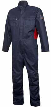 Boiler suit, welding Welding boiler suit with press studs. Chest pockets, ID card holder, side pockets, pass-through pockets, D-ring, adjustable elasticated waist. Adjustable cuffs.