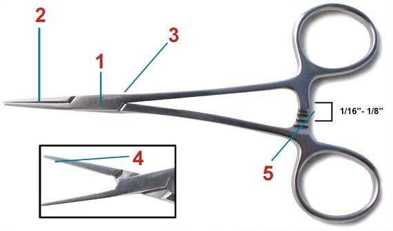 Detailed Instrument Inspection Forceps 1) Cracked Box Lock Inspect box lock closely for cracks. Cracks reduce the integrity of the instrument. Visible cracks cannot be repaired.