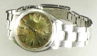 633 Gents Waltham transitional wristwatch. 656 European.835 silver penguin brooch. 657 Turquoise bracelet, 8".