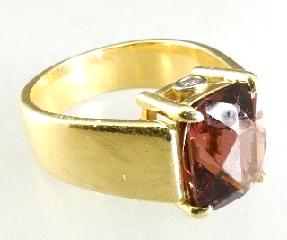 $2,500 - $3,000 Lot # 453 453 454 455 Lot # 439 439 18k yellow gold rhodolite garnet and diamond ring, with