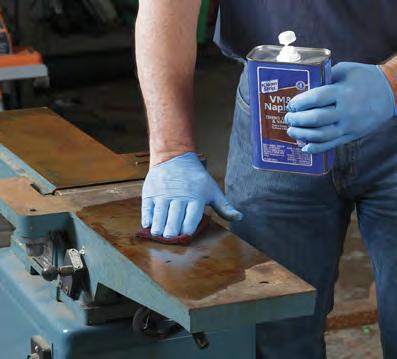 For heavy rust, let it soak Rustier jobs require a heavier hand.