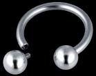 Consider the following when selecting body jewelry for a new piercing: circular barbell threadless curved barbell Must be of appropriate length or diameter for your unique anatomy and the placement