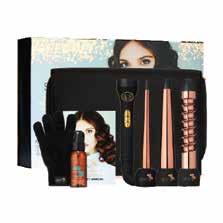 ARGAN INFUSED ROSE GOLD TITANIUM INTERCHANGEABLE CURLING WAND 32/32MM (1.3 ) 13/25MM (1 ) 9/19MM (0.