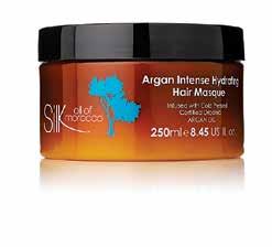 ARGAN INTENSE HYDRATING MASQUE WET HAIR TOWEL DRIED HAIR TREATMENT Infused with Cold Pressed Certified Organic Argan Oil. Acts as an in-home salon treatment. Deeply nourishes and conditions hair.