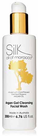 SILK ARGAN GEL CLEANSING FACIAL WASH Normal Combination Skin WET FACE WITH WARM WATER APPLY IN CIRCULAR MOTION
