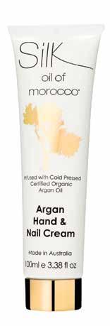 SILK ARGAN HAND & NAIL CREAM DRY & BRITTLE HYDRATING MOISTURE Silk Oil of Morocco s intense hydrating Argan Hand & Nail Cream is the perfect solution for dry hands and brittle nails.