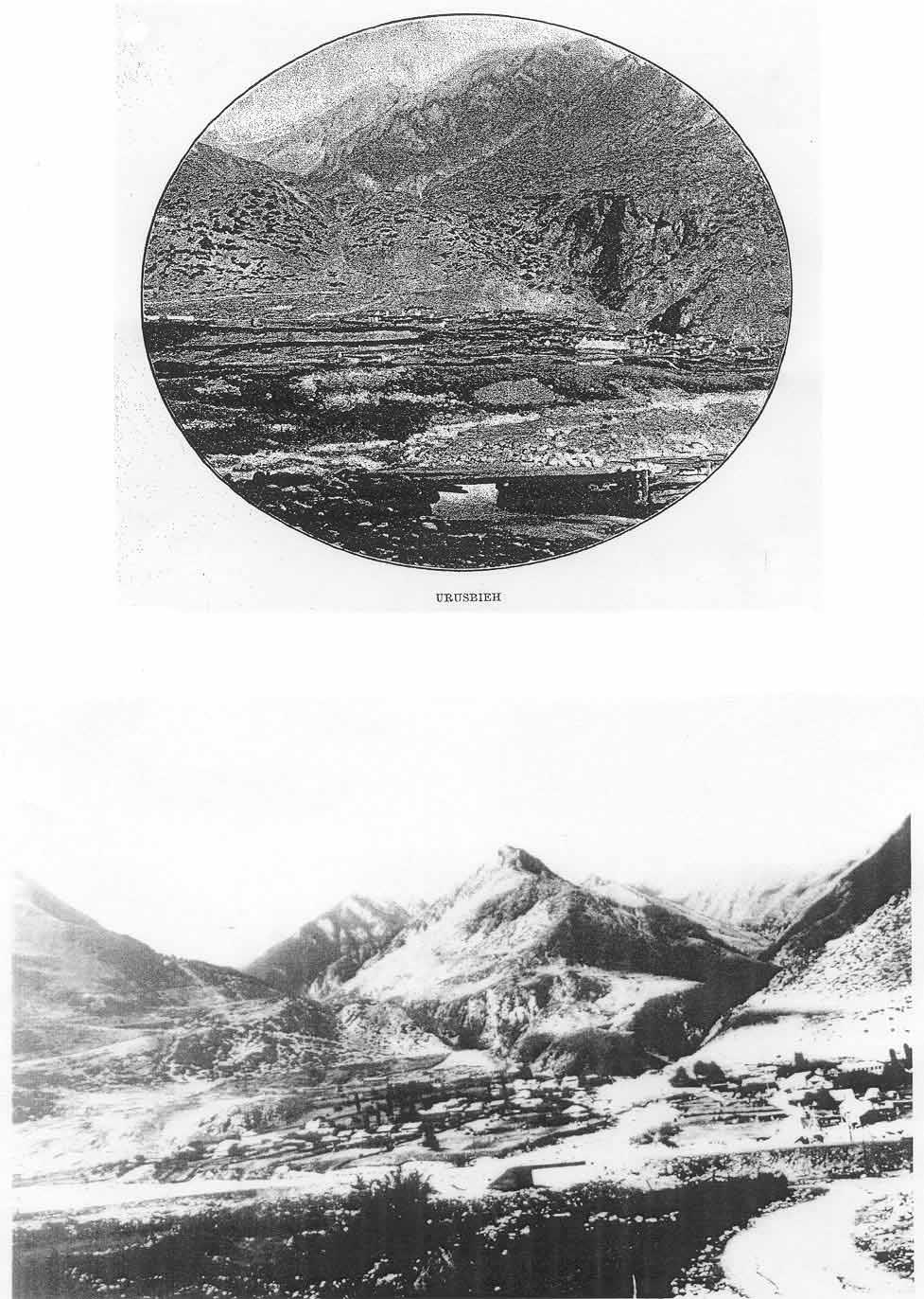 Plates Plate 1aThe Caucasian village of Urusbieh in a 19th century photograph. From Freshfield 1896: II, fig. on p.
