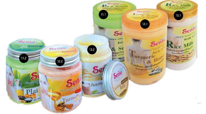 Body products HERBAL BODY SALT SCRUB 11. Skin Whitening Scrub Cream (Plai & Sesame Oil) 12.