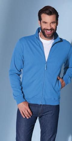 sleeves and waistband, 2 pockets 3XL 30 1 32, 0057 James & Nich olson JN 57 Sweatshirt 300g/m², 100% cotton, enzyme washed, french terry sleeve- and waistbands with elastane, neck