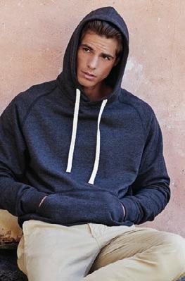 5502 Tee Jays 5502 Lightweight Hooded Vintage Sweatshirt 260g/m², 60% cotton, 40% shaped fit, hood with natural strings, raglan sleeves, cuff an waistband with Lycra,