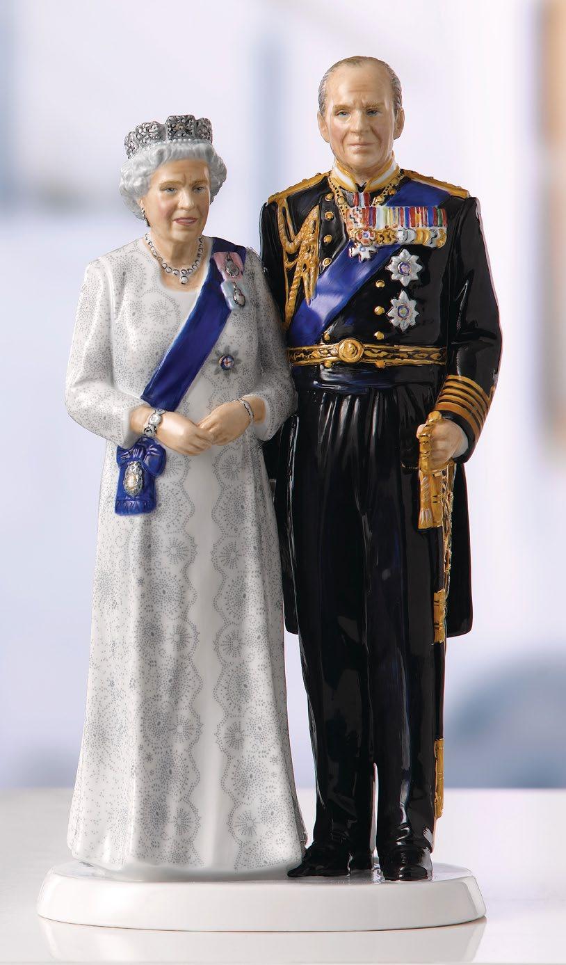PLATINUM WEDDING ANNIVERSARY Queen Elizabeth II and Prince Philip 70th Wedding Anniversary HN 5874 Height 24.5cm Available June Limited Edition 1,000 2950 028 AU$299.00 NZ$349.