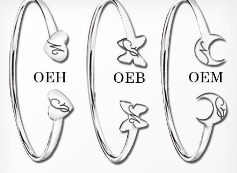 THIN OPEN-ENDED BRACELETS Beautiful stainless steel, open-ended bracelets hand engraved with the initials of your