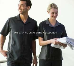 HOUSEKEEPING PREMIER HOUSEKEEPING COLLECTION Tuff-Tested performance twill fabric with low-pill and soft hand, 100% polyester.