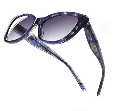 animal print accents Rich materials and on trend colored lenses Above