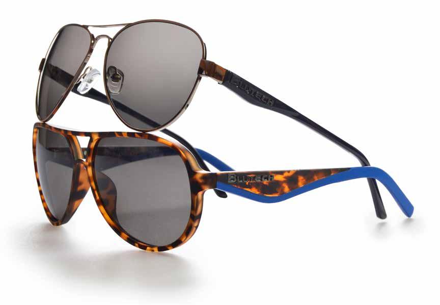 Paired with our BluTech blue light blocking sun lens technology, this collection provides polarized protection from harmful