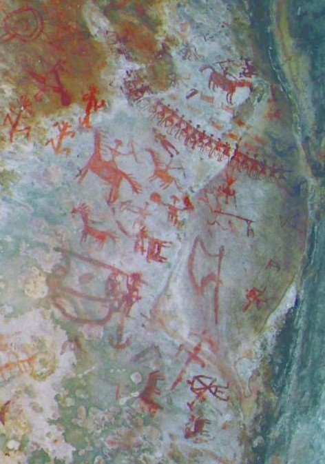 A note on Chariot Burials found at Sinauli district Baghpat U.P. Fig. No. 20: Rock painting from Geruhai Pahad district Chitrakoot U.P. This must have happened during the last phase of OCP because the horses were used in war machinery only after 2000 B.