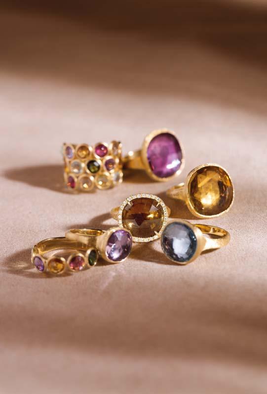 JAIPUR This collection is reminiscent of a tropical Indian sunset and a celebration of the Jaipur region s rich traditions of precious stone carving, featuring an exclusive Marco Bicego faceted cut.