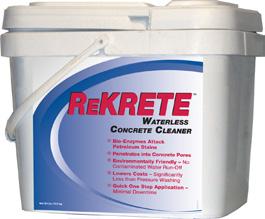 Exterior Cleaning ReKRETE contains bio-enzymes that immediately improve surface appearance and continues to penetrate deep