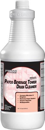 Patco Food Safety PATCO FOOD SAFETY SPECIALTY PRODUCTS Formulated to prevent buildup of organic deposits found in drain lines.
